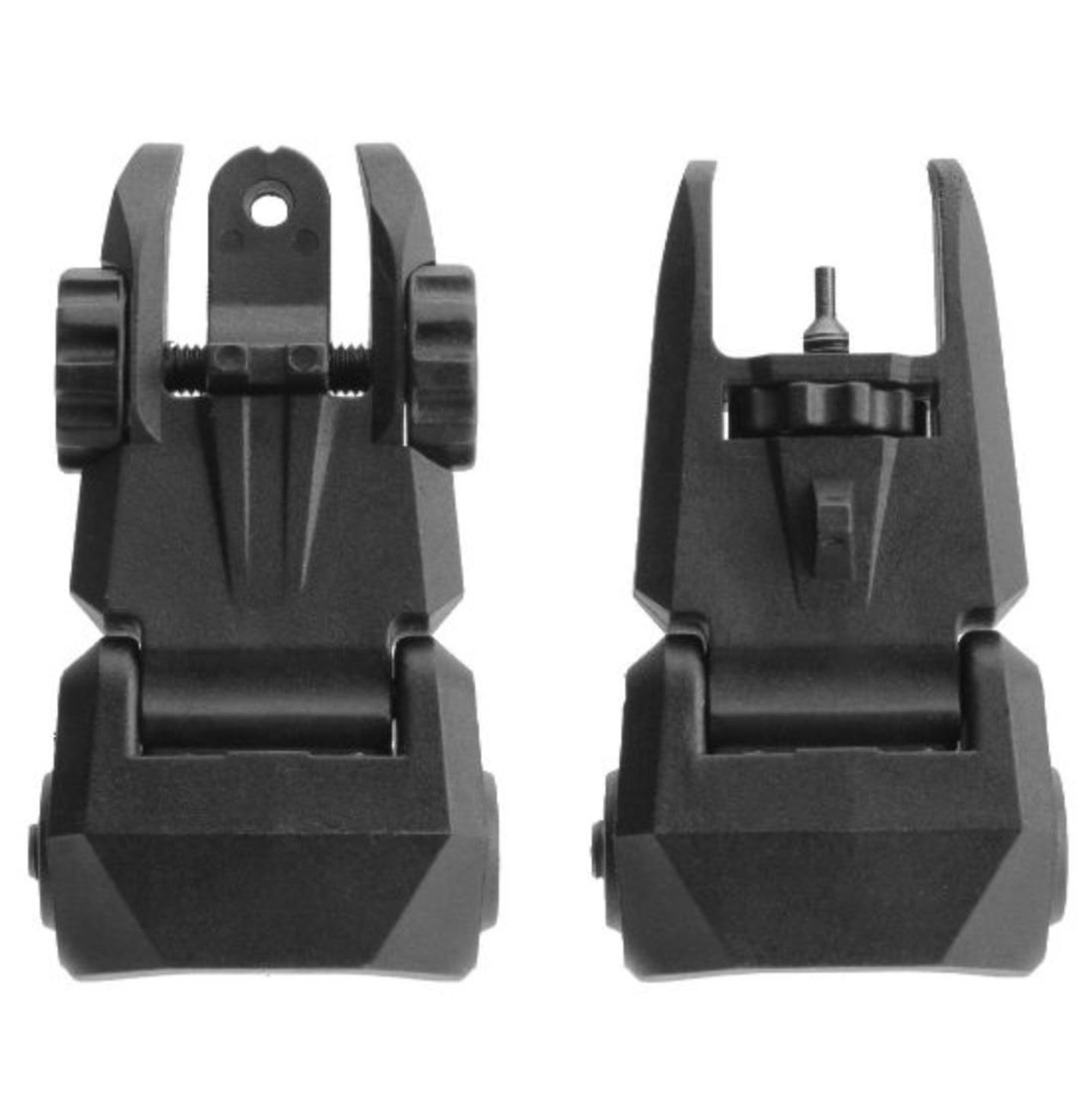 MCS POLYMER FLIP-UP SIGHTS FRONT & REAR SAME PLANE / LOW PROFILE 