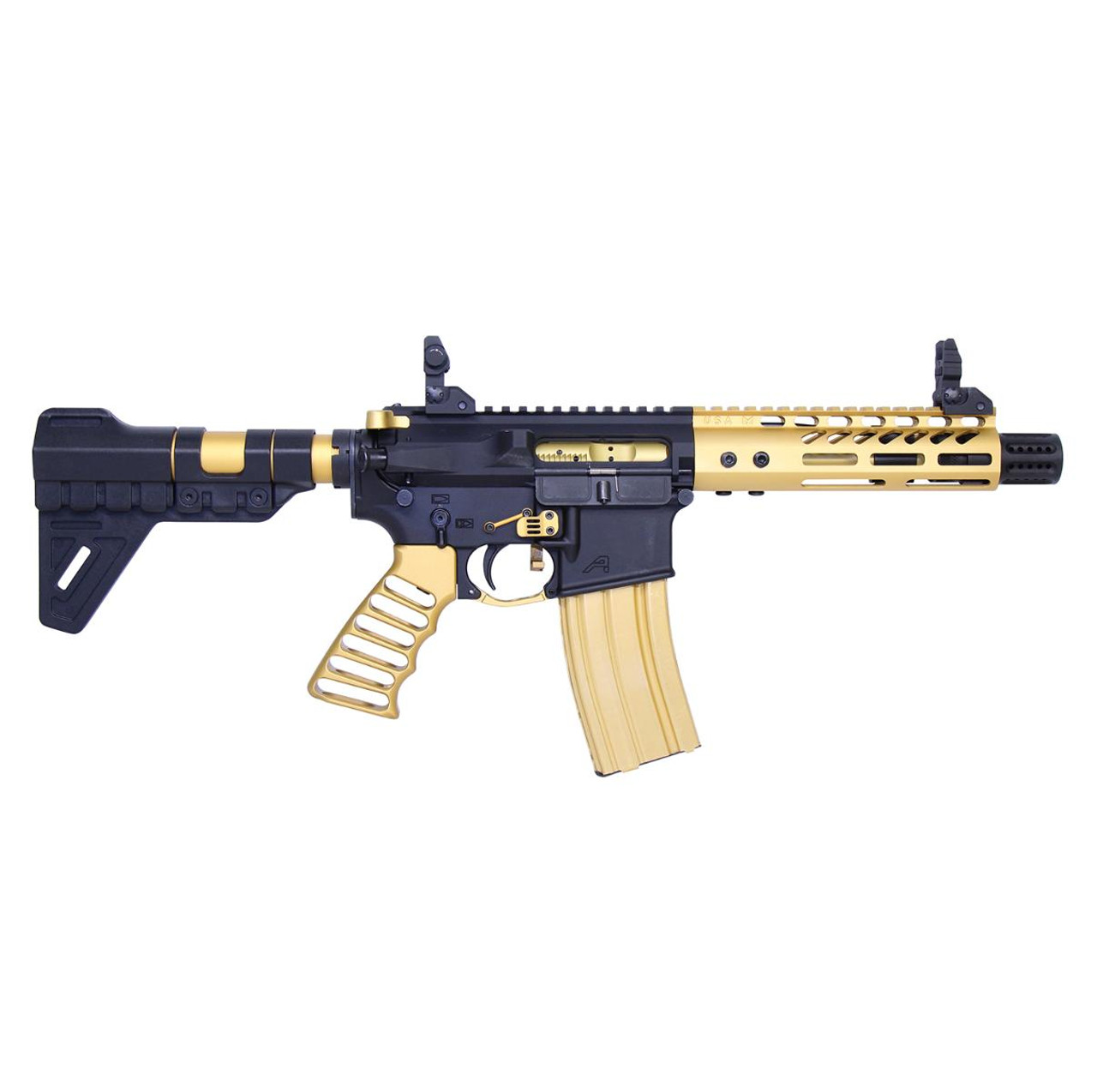 MCS AR-15 Gold Bolt Carrier Group Mil-Spec BCG - Tin Coated 