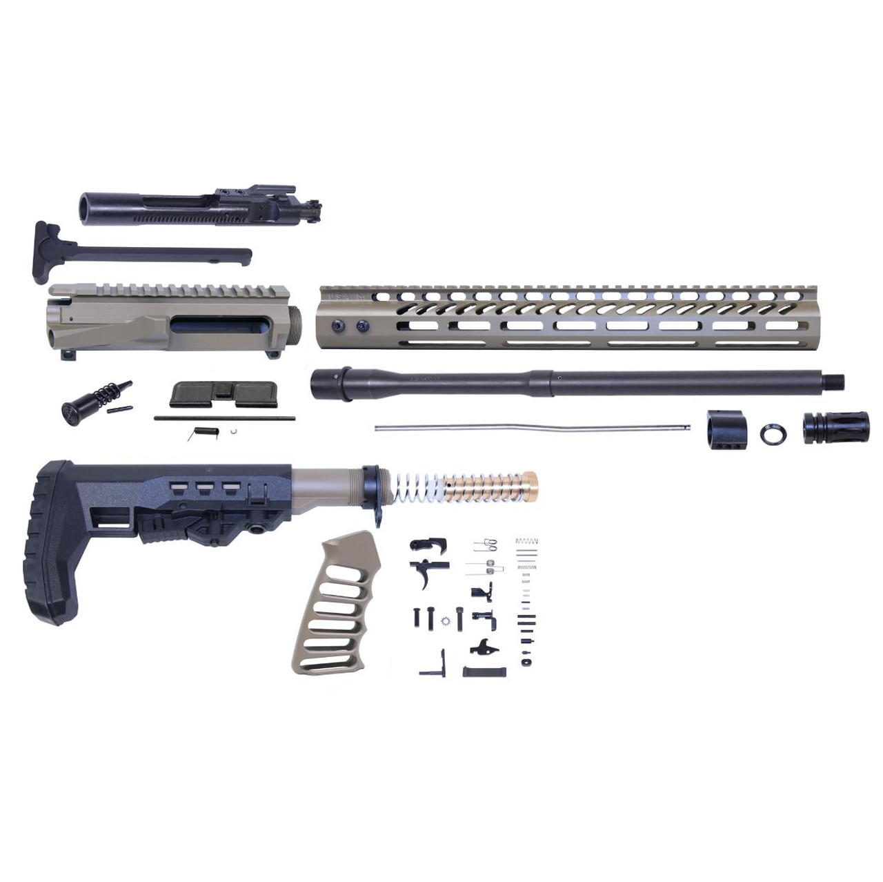 MCS AR-15 5.56 Cal Complete Rifle Kit #2 - Flat Dark Earth 