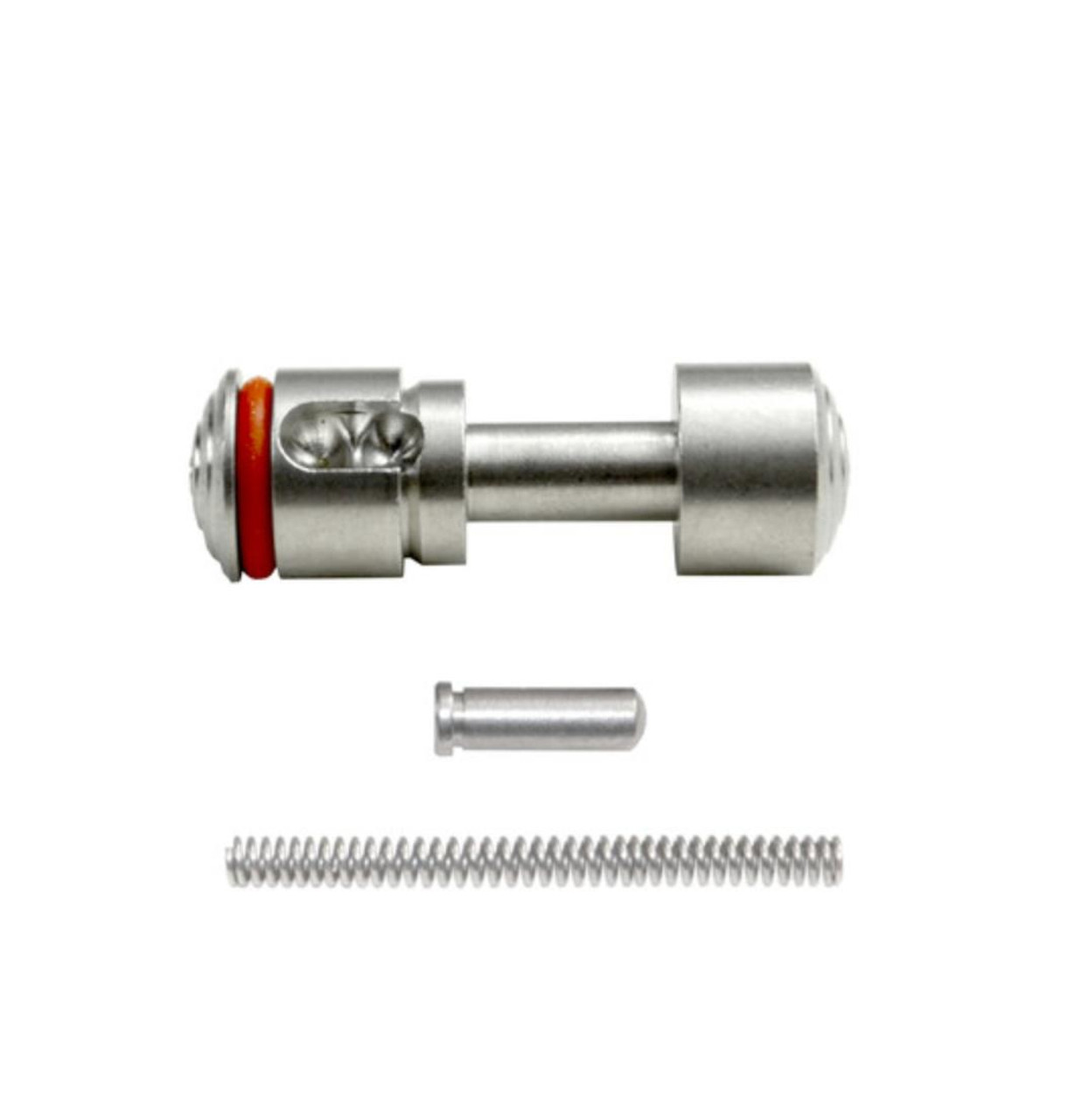 MCS Push Button Safety for 223/308 with Pin and Spring, Stainless Steel 