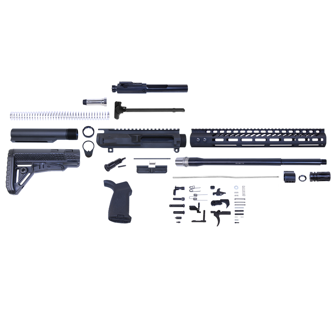 AR .308 Cal Complete Rifle Kit Combo #1 - Anodized Black