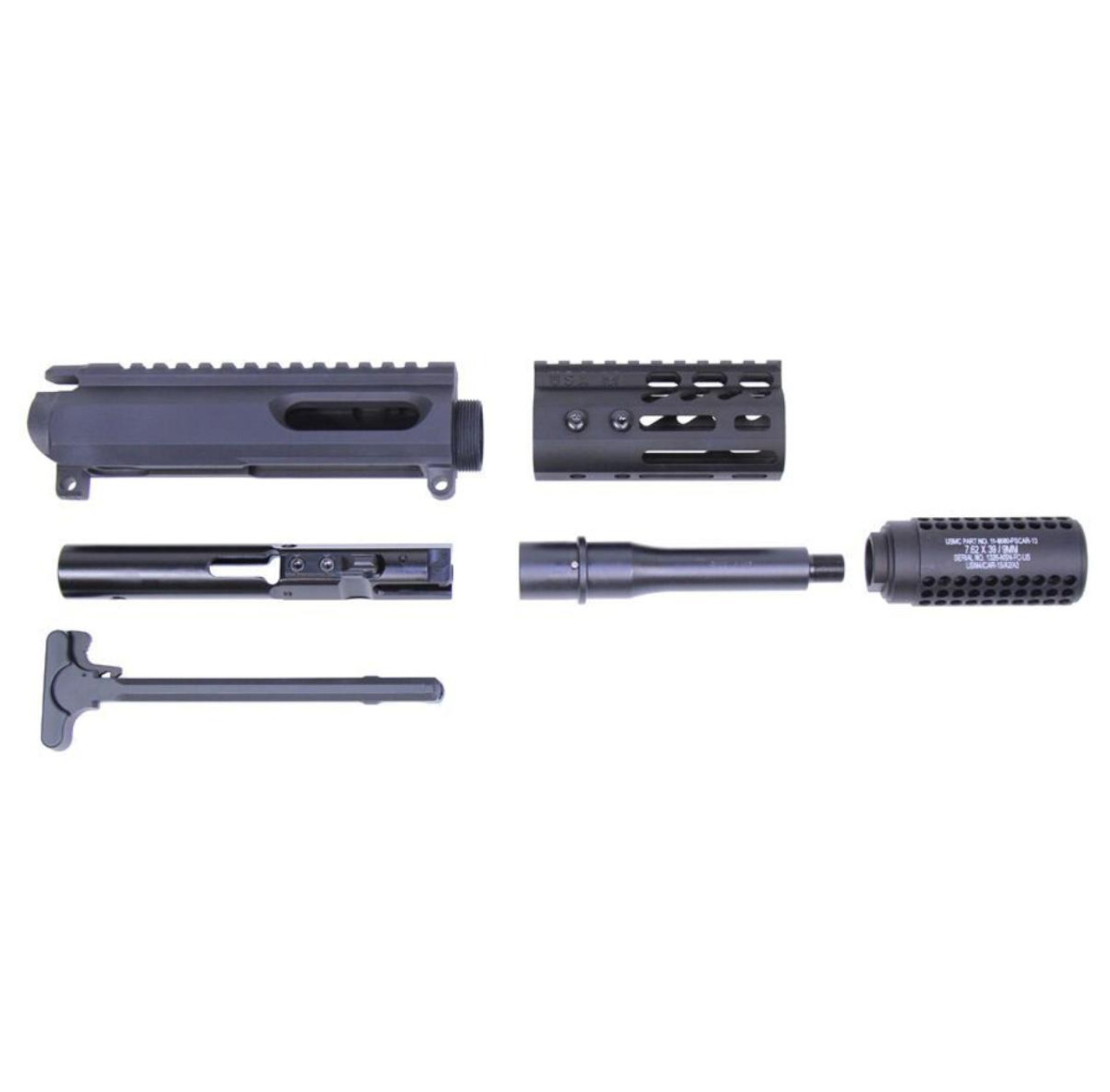 MCS AR-15 9mm Cal Complete Pistol Kit - 4″ Ultralight M-LOK Handguard 