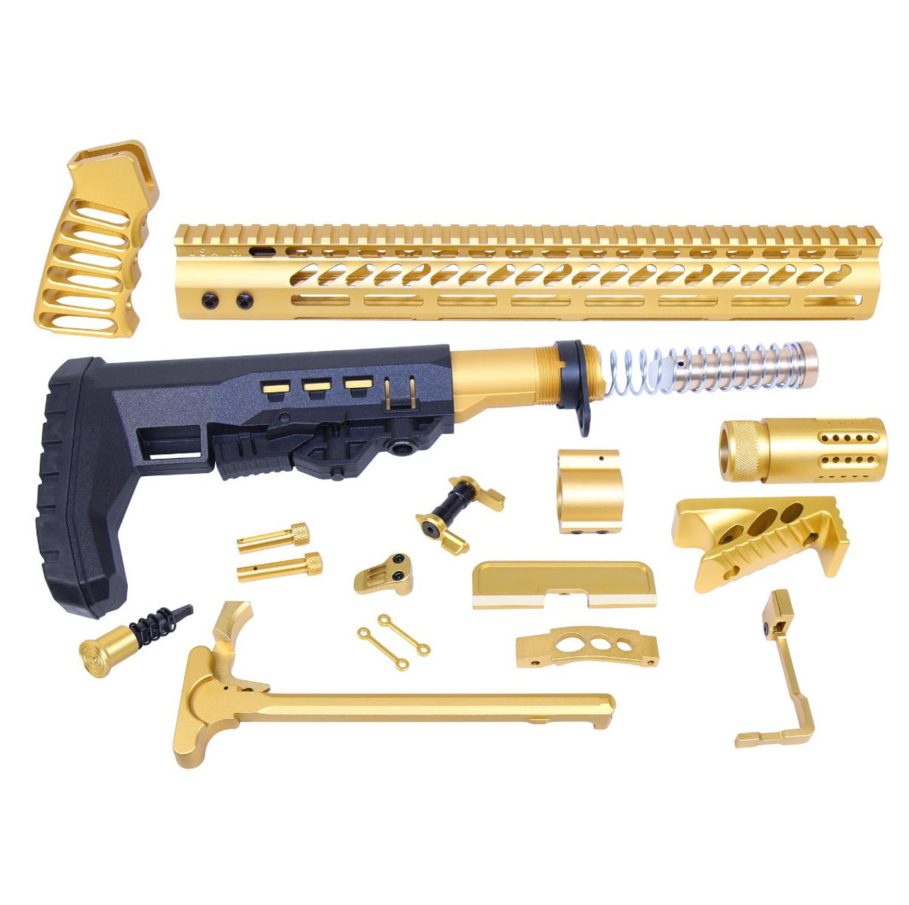 MCS AR-15 Ultimate Rifle Kit - Anodized Gold 