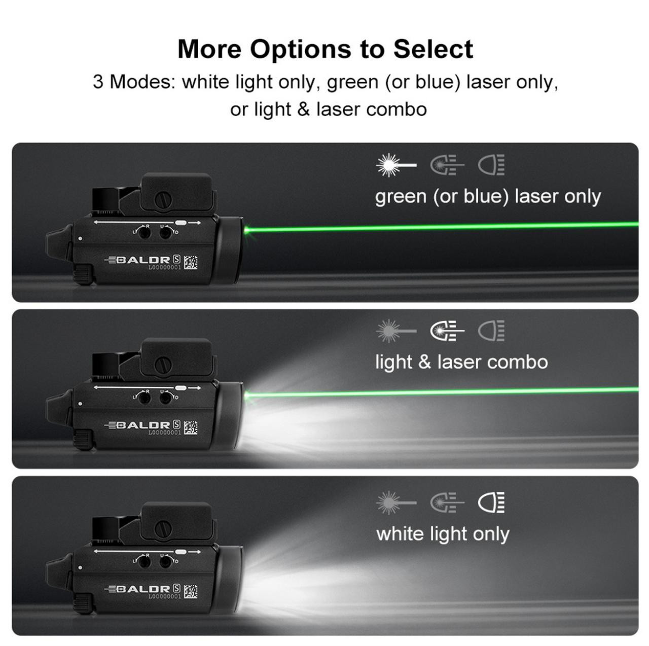 Olight Baldr S Rail Mounted Light 800 Lumens - BLK 