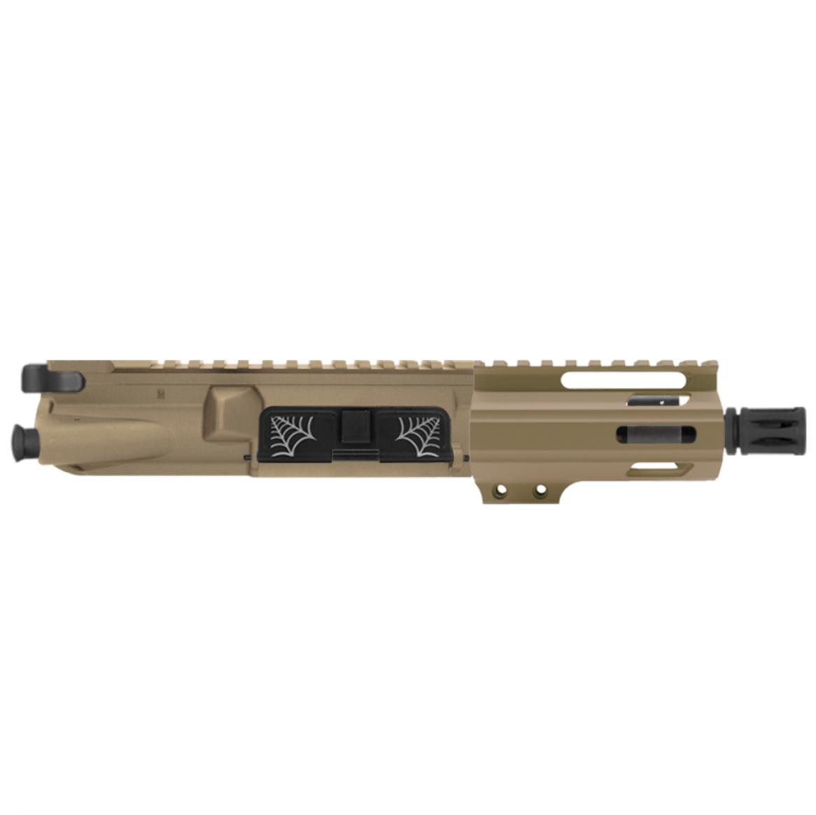 MCS AR-15 5.56 NATO 5'' PISTOL UPPER WITH 4'' HANDGUARD - SPIDER WEB - WITH BCG 