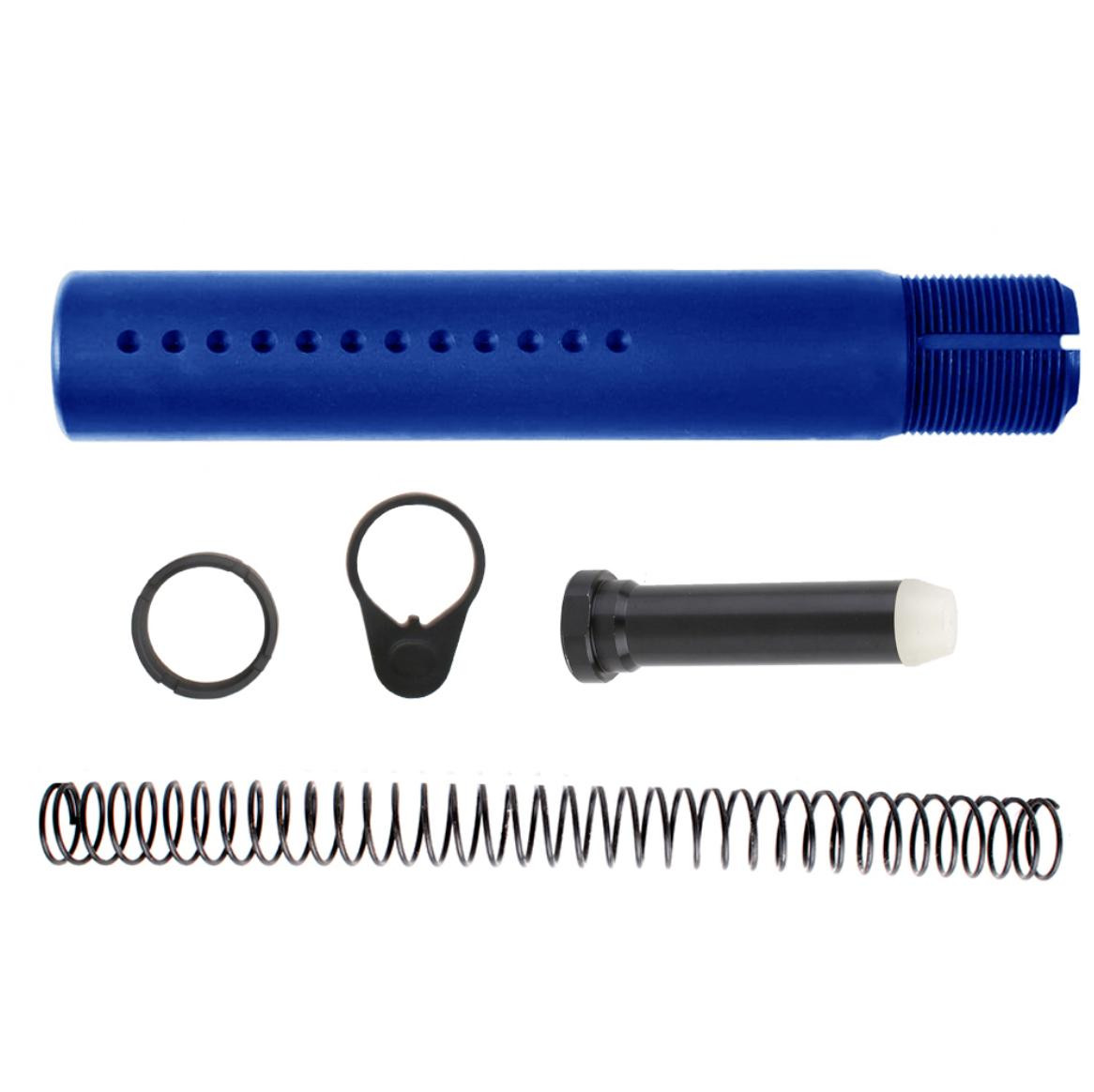 MCS AR-15 .223/5.56 Complete Dimpled Pistol Buffer Tube Kit - Cerakote Blue Flame 