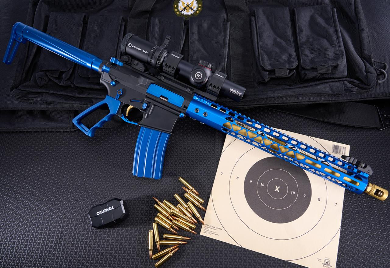 MCS AR-15 Skeletonized “Minimalist” Stock - Anodized Blue 