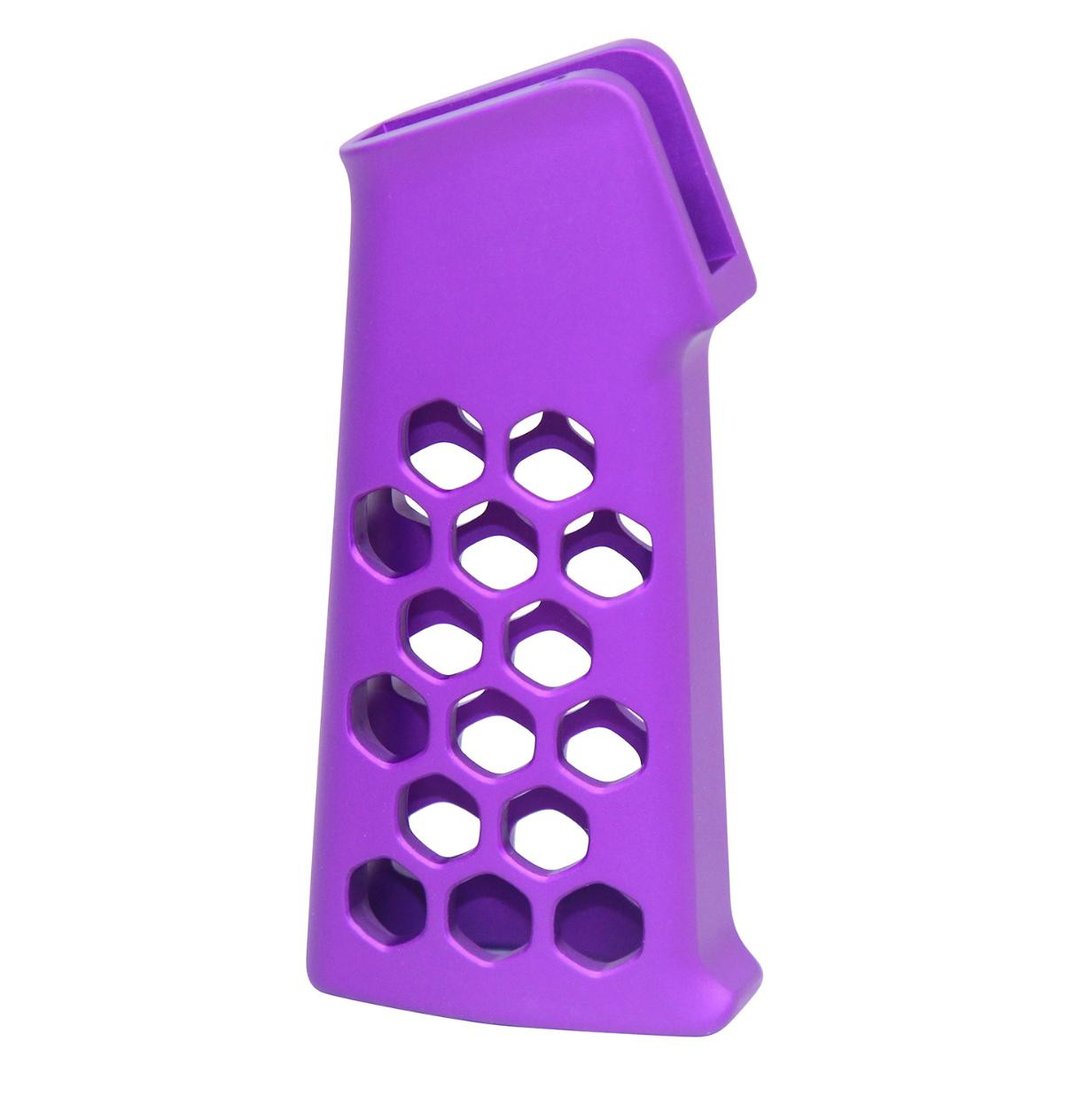 MCS AR-15 Skeletonized Aluminum Pistol Grip Airlite Series - Anodized Purple 