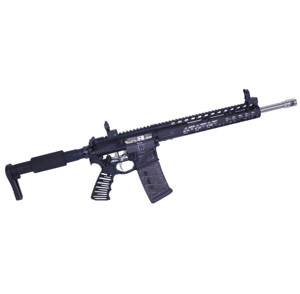 MCS AR-15 Ultralight Series Skeletonized Aluminum Pistol Grip - Anodized Black 