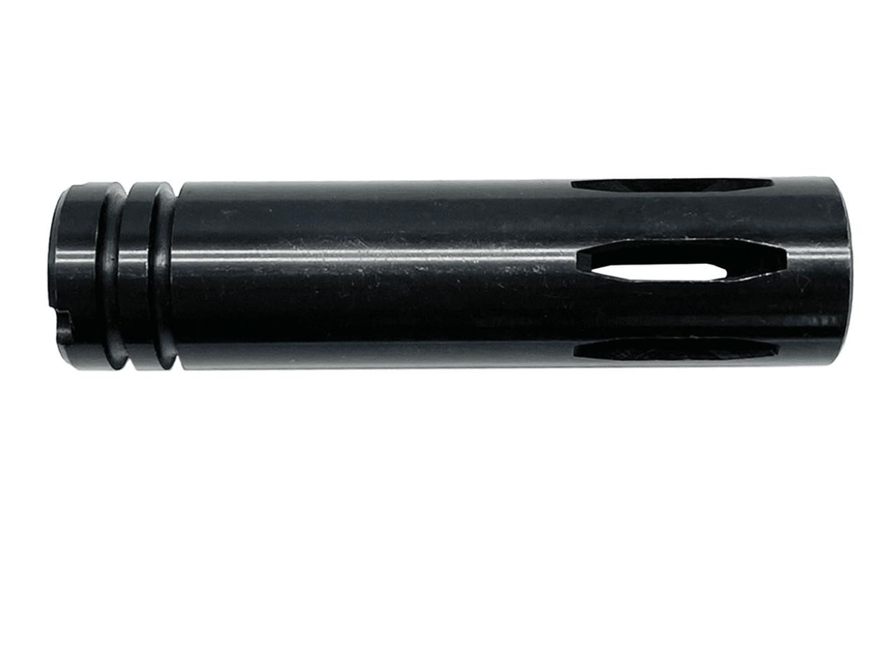 MCS AK-47 left hand thread with ports barrel extender 14X1mm - Black 