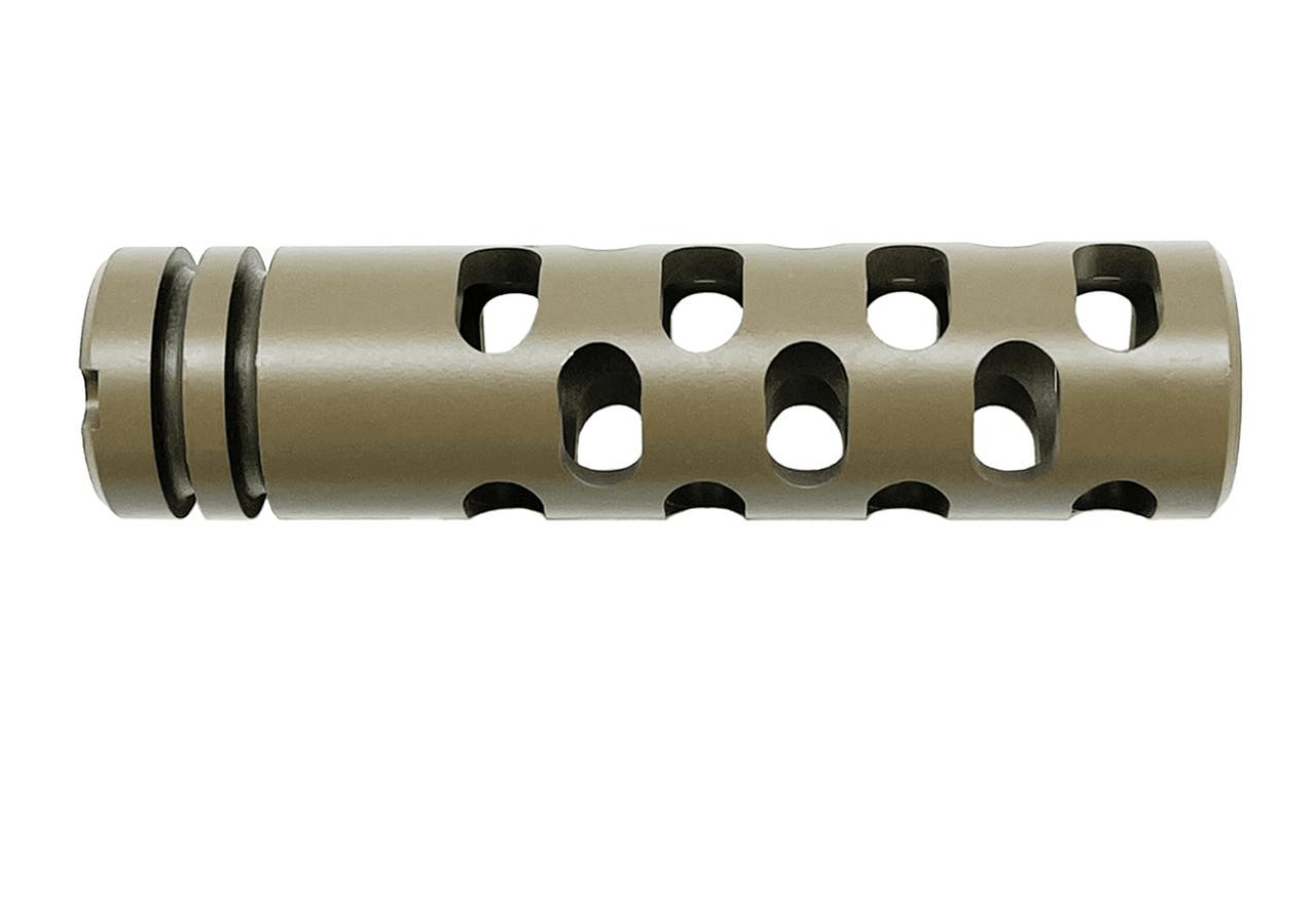 MCS AK-47 LH Ported Muzzle Brake 14mm x 1mm - FDE 