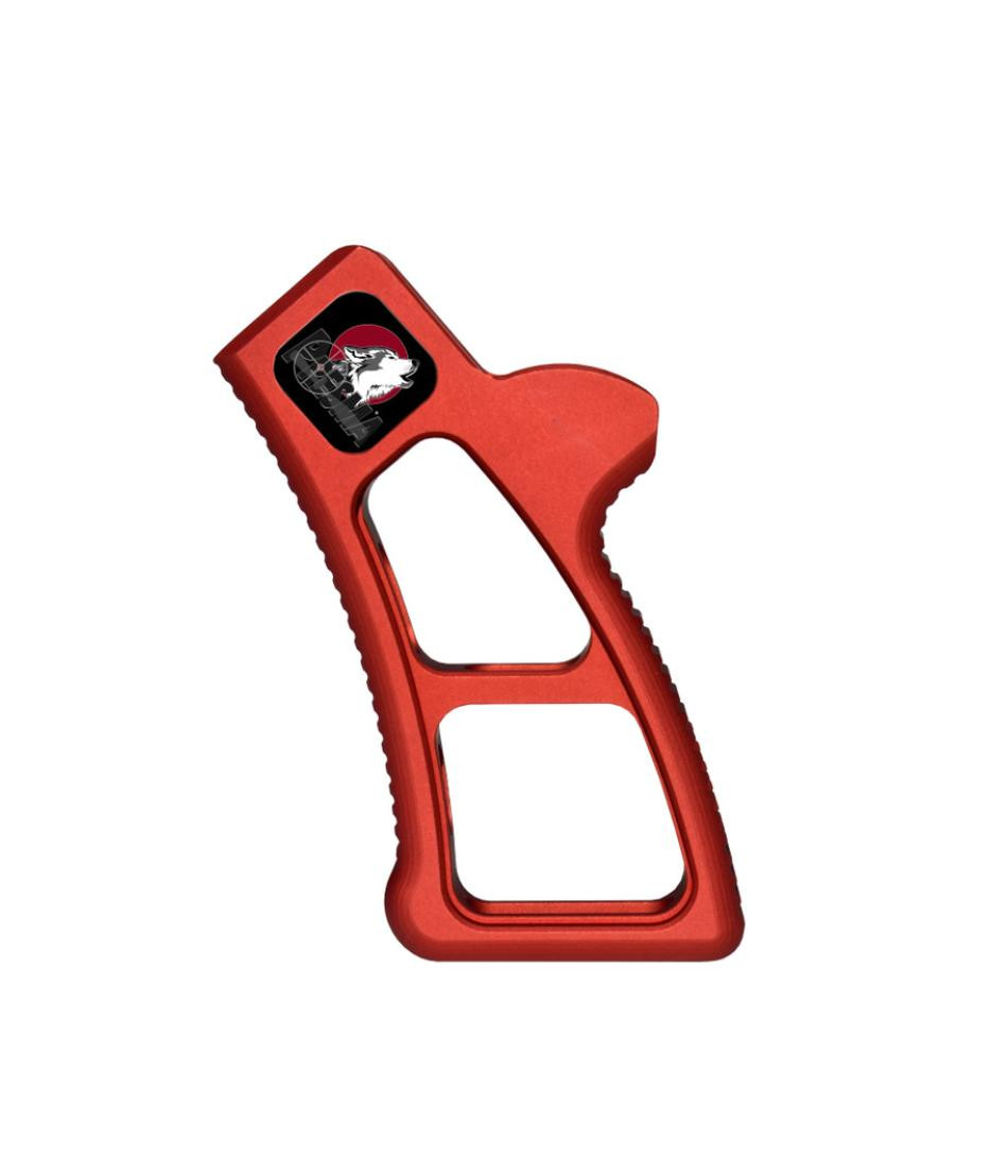 MCS Featureless Skeletonized Rear Pistol Grip - Red 