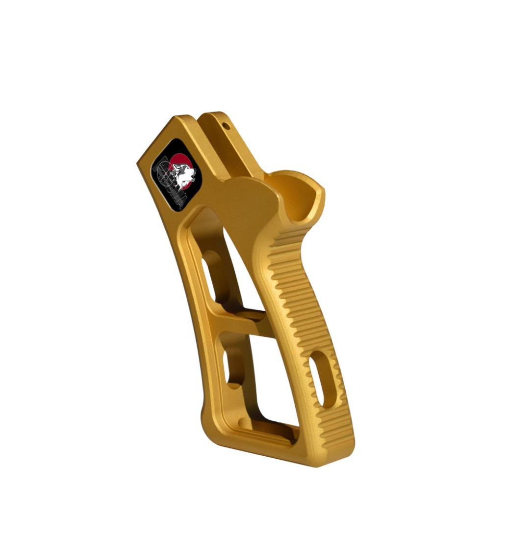 MCS Featureless Skeletonized Rear Pistol Grip - Gold 