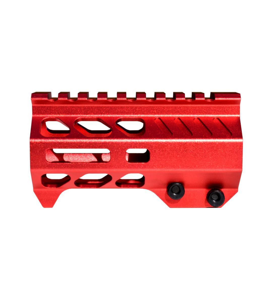 MCS 4.2" M-LOK Handguard with Integrated Hand Stop for 223/5.56 Uppers - Red 