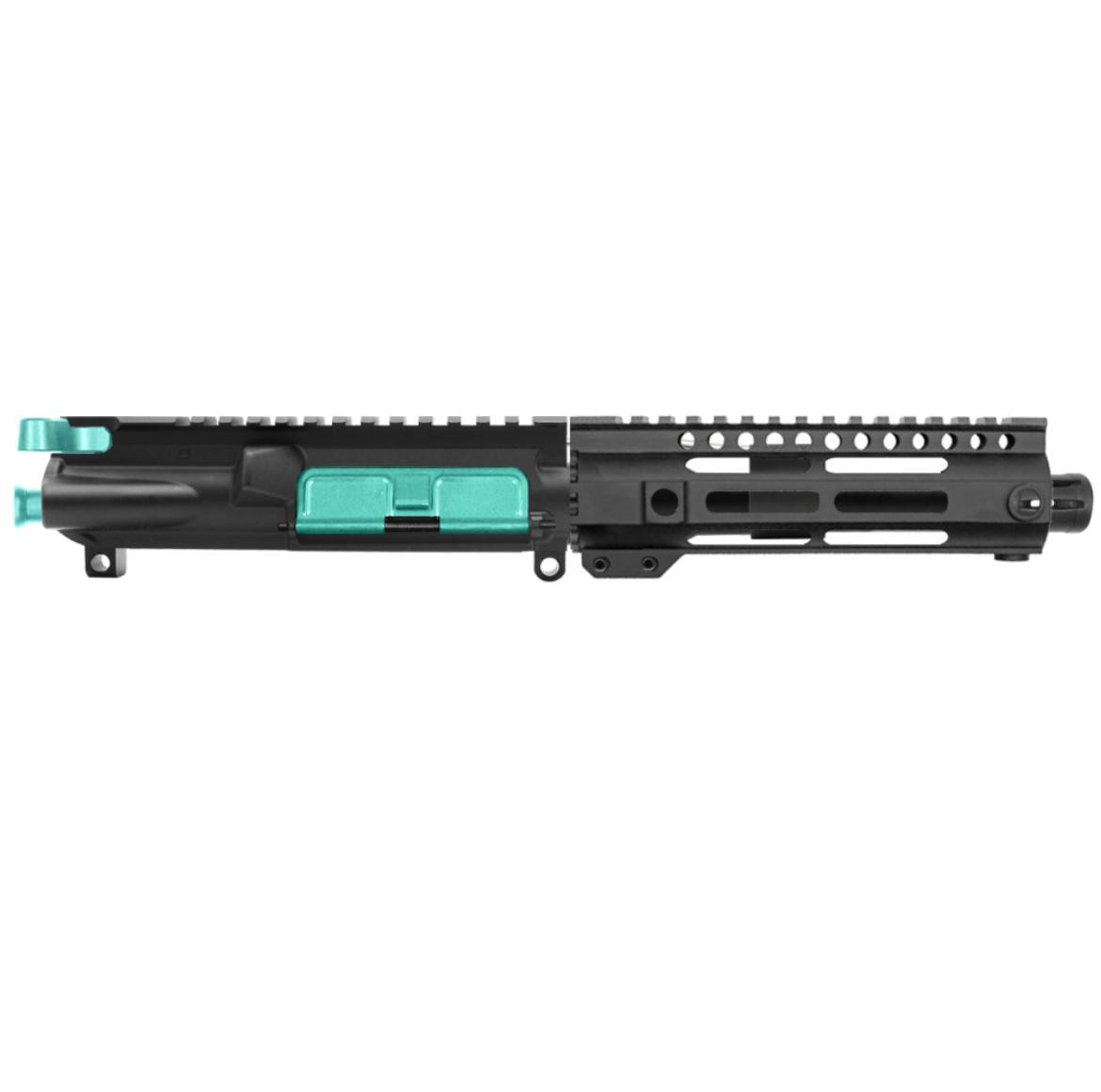 MCS AR-15 5.56 NATO 6'' PISTOL FORGED UPPER WITH 7'' HANDGUARD - UPPER ASSEMBLY - ROBINS EGG 