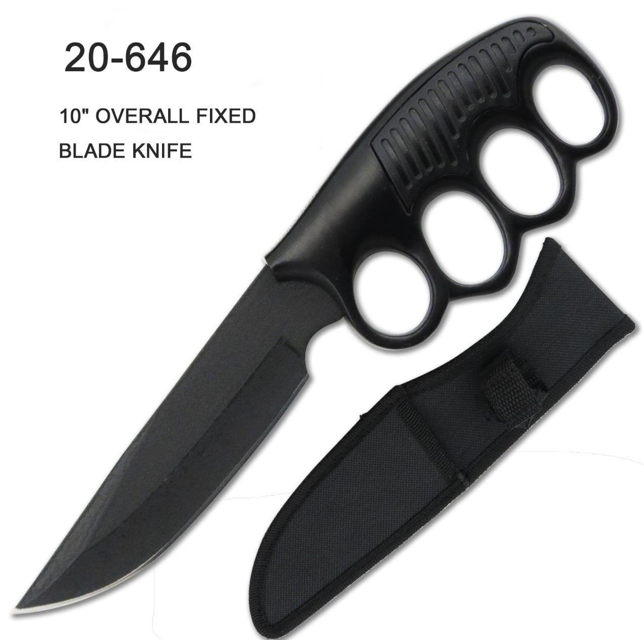 MCS TACTICAL 10″ TRENCH STYLE KNIFE - BLACK 