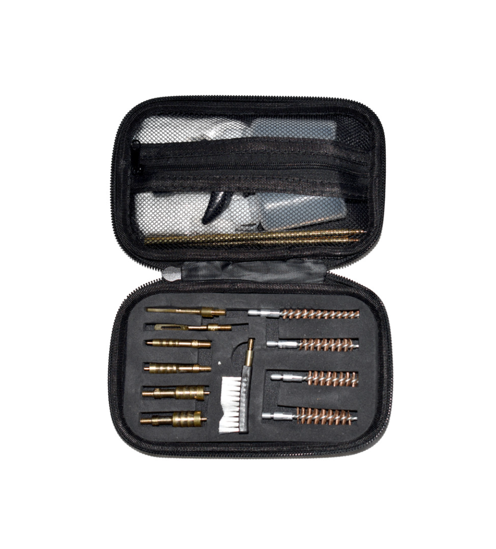 MCS Universal Pistol Cleaning kit .22/.357/.38/9mm/.45 Caliber , Bronze Bore Brush and Brass Jag Adapter