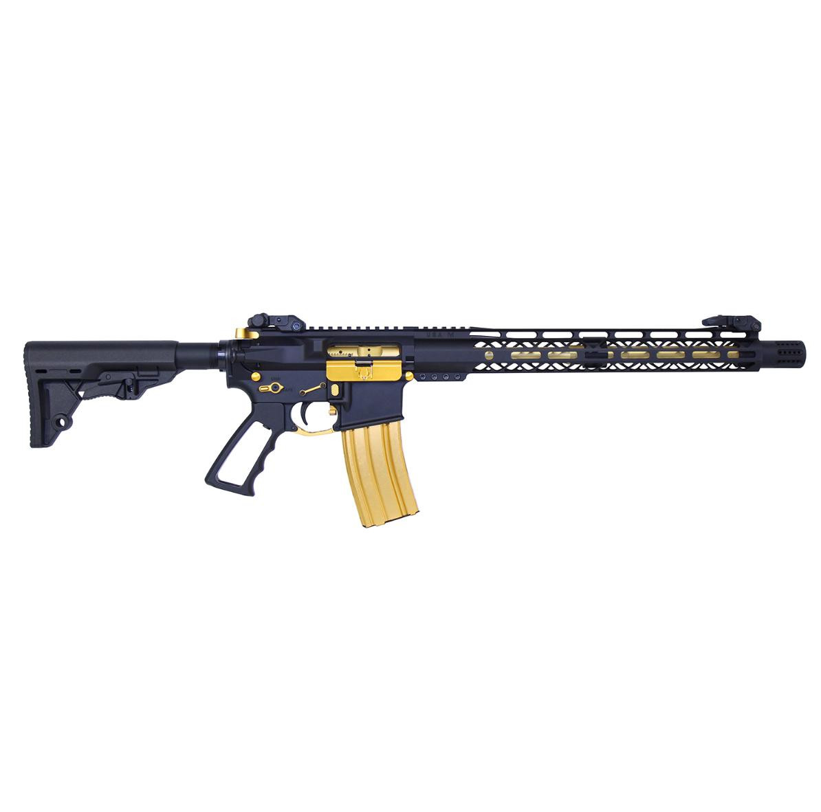 MCS AR-15 Enhanced Lower Parts Kit With Upgrades - Anodized Gold 