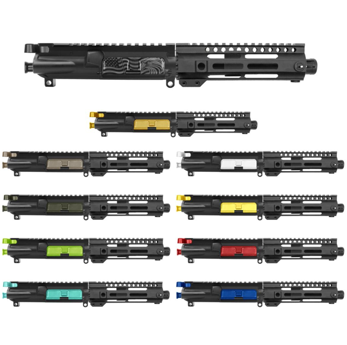 MCS AR-15 5.56 NATO 6'' MICRO PISTOL BUILD KIT - FORGED UPPER WITH 7'' HANDGUARD - 3.5 SHORT BUFFER - COLOR OPTIONS 