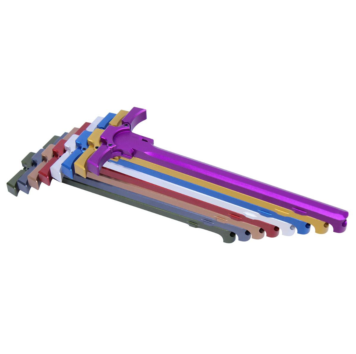 MCS AR-15 Ambidextrous “Quick Engage” Charging Handle - Anodized Purple 