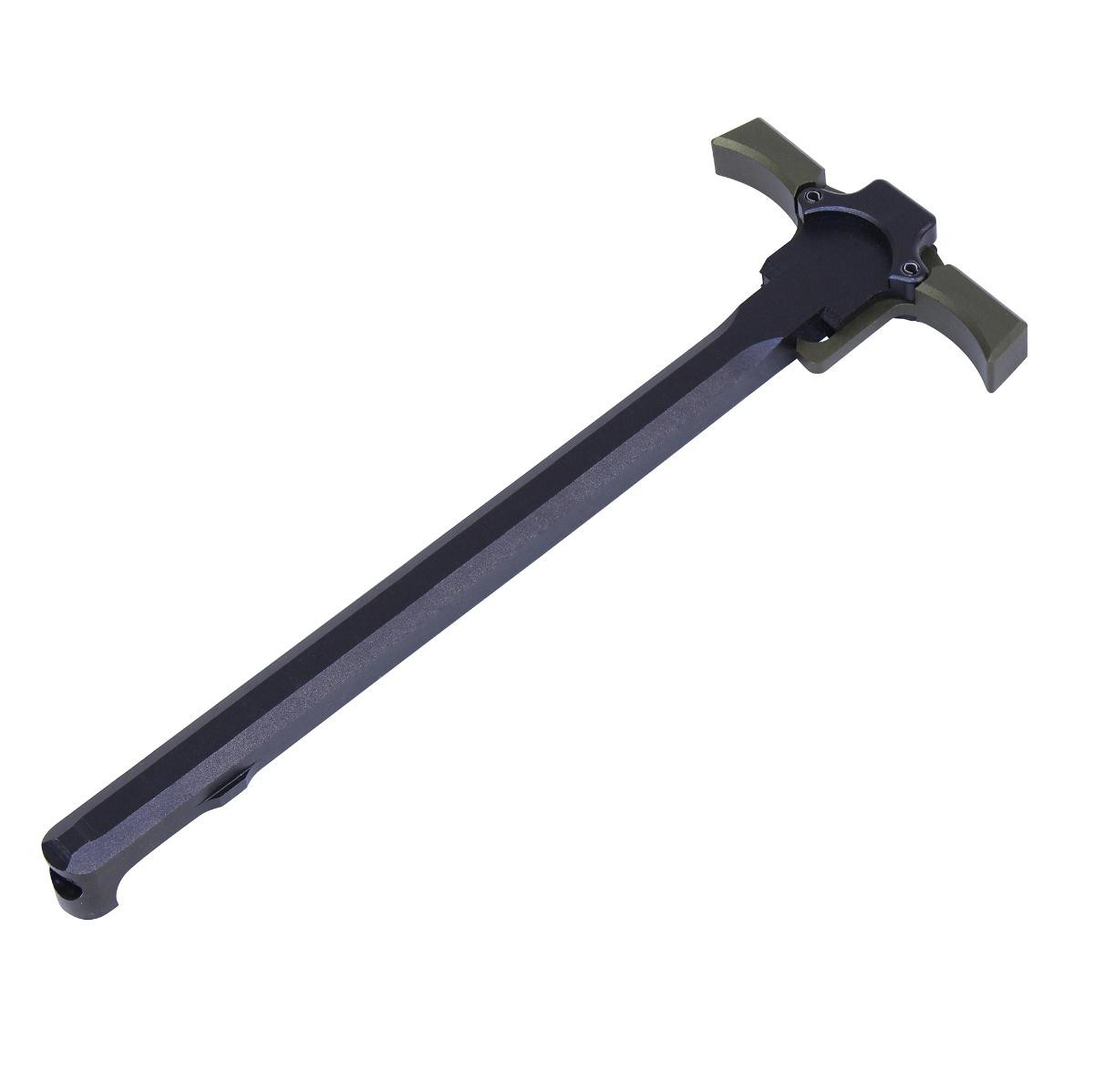 MCS AR-15 Ambidextrous “Quick Engage” Charging Handle - Anodized Black W/ Green Handles 