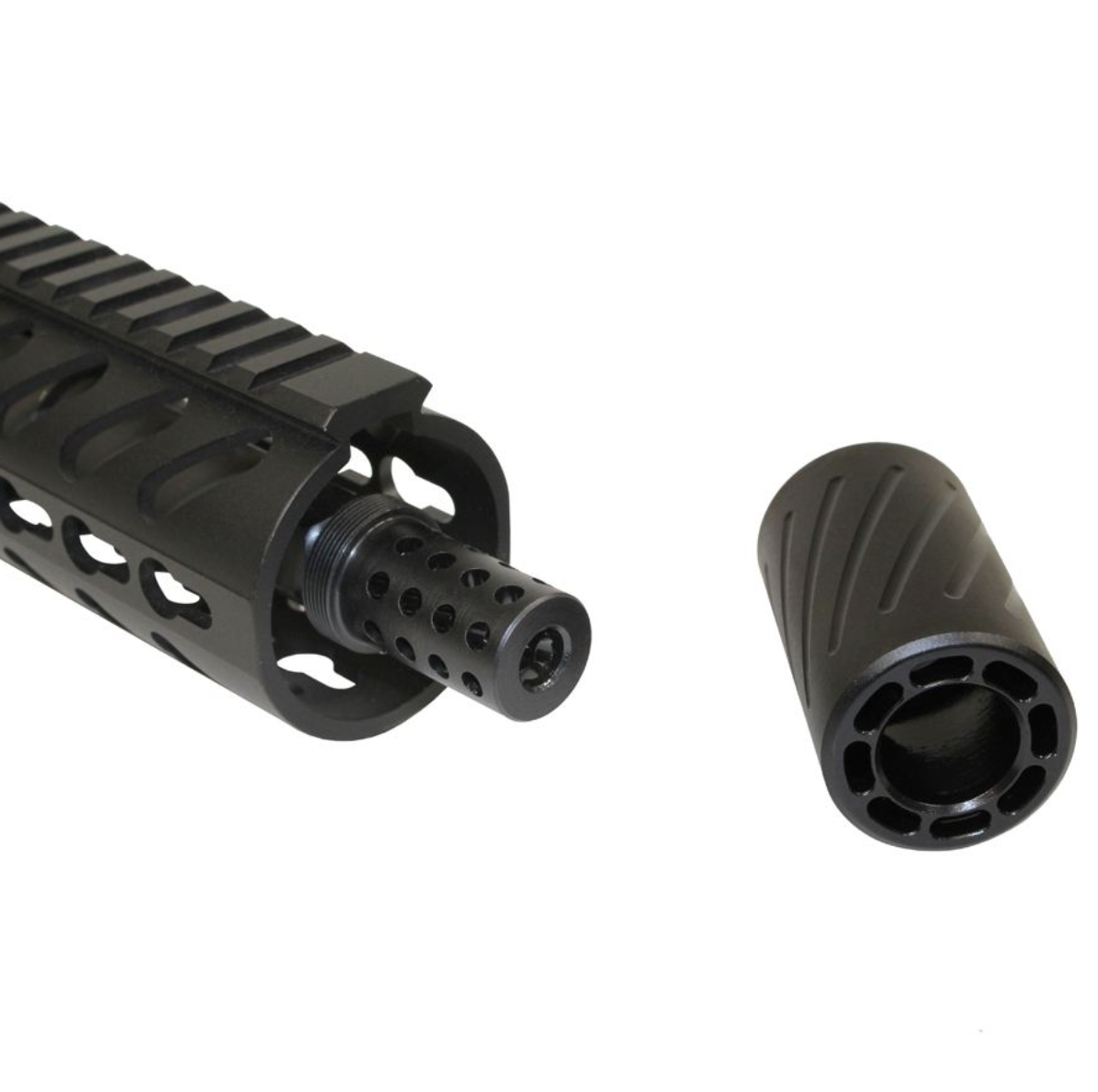MCS AR-15 Spit Fire Muzzle Comp With Qd Blast Shield - Black