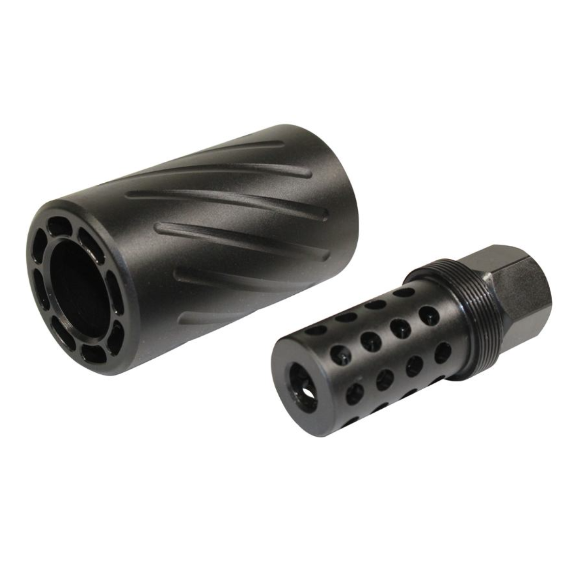 MCS AR-15 Spit Fire Muzzle Comp With Qd Blast Shield - Black