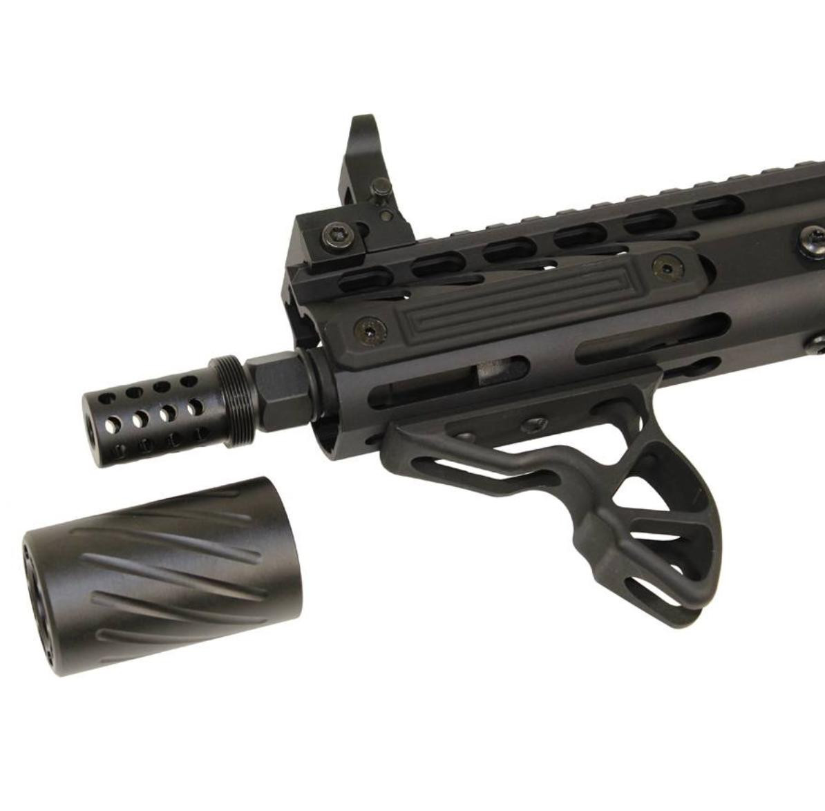 MCS AR-15 Spit Fire Muzzle Comp With Qd Blast Shield - Black 