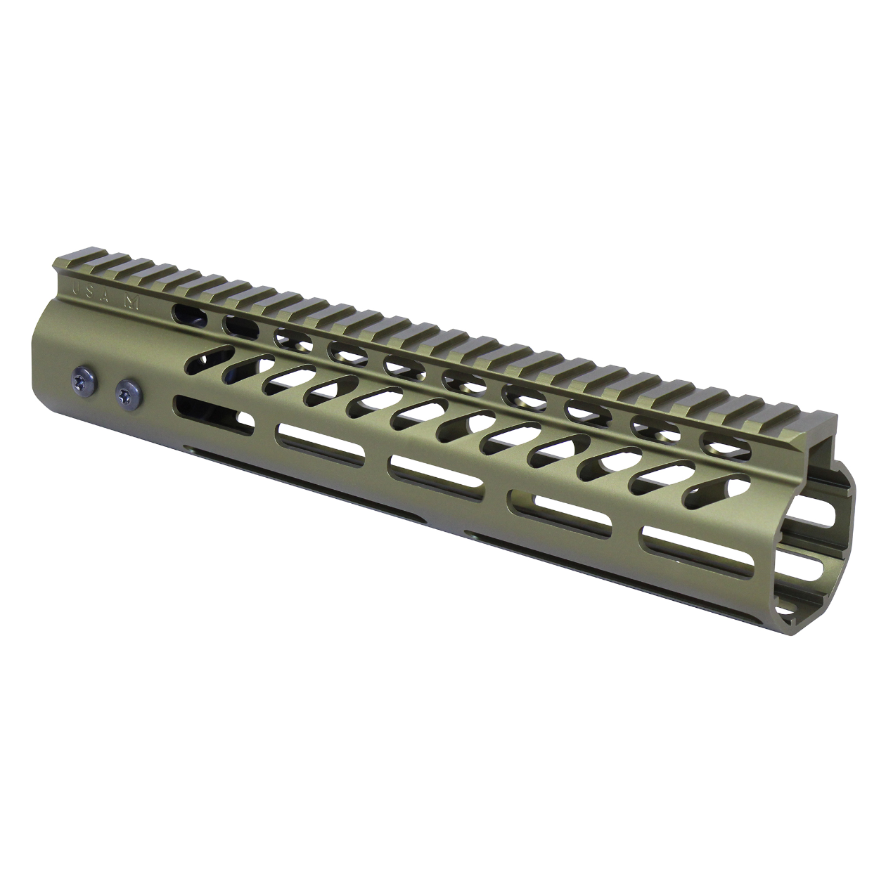 MCS AR .308 10″ Ultra Lightweight M-LOK System Free Floating Handguard - Anodized OD Green