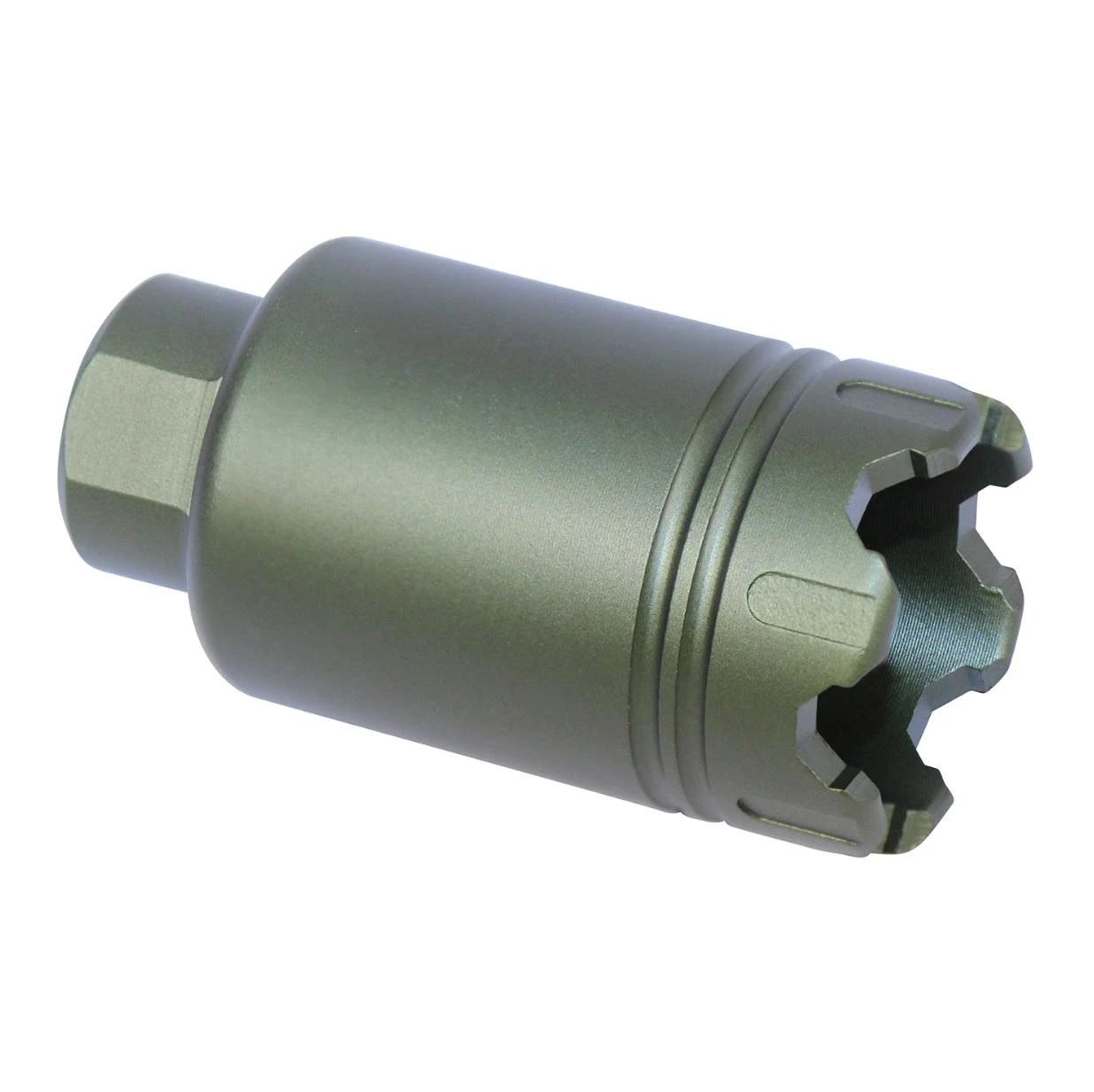 MCS AR-15 Micro ‘Trident’ Flash Can With Glass Breaker - Anodized Green 