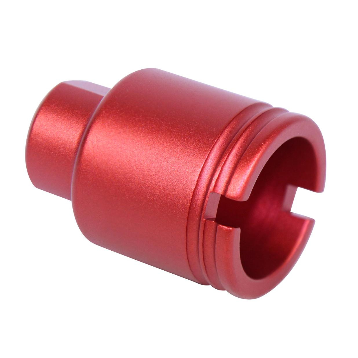 MCS AR-15 Stubby Slim Compact Flash Can - Anodized Red 