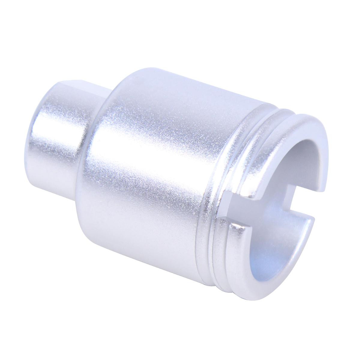 MCS AR-15 Stubby Slim Compact Flash Can - Anodized Silver 