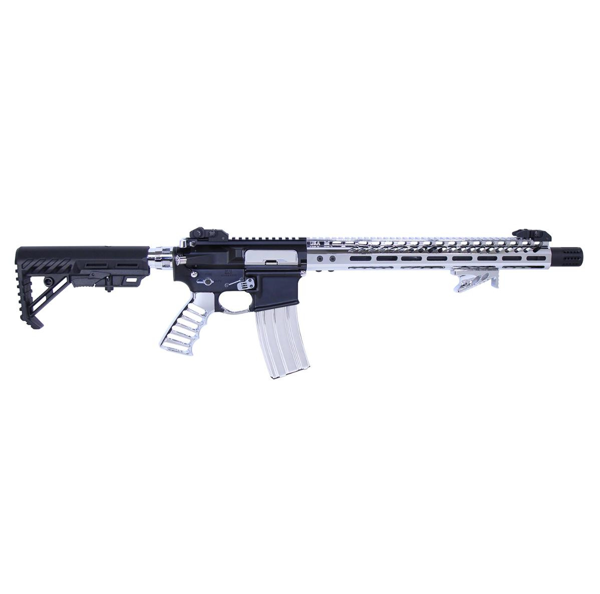 MCS AR-15 M-LOK Micro Angle Grip - Chrome 