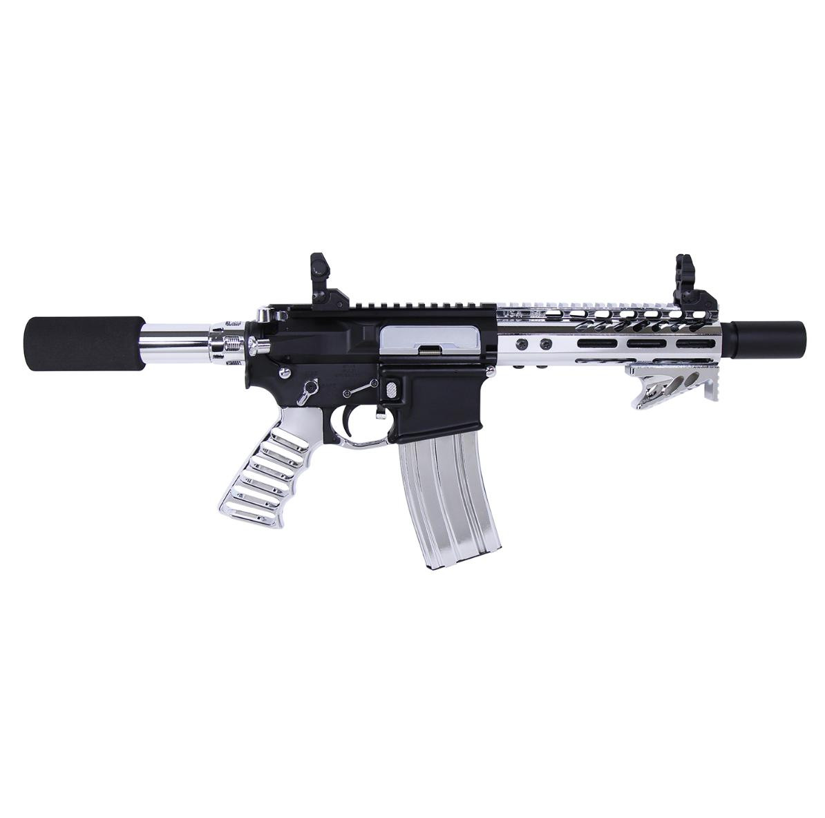 MCS AR-15 M-LOK Micro Angle Grip - Chrome 