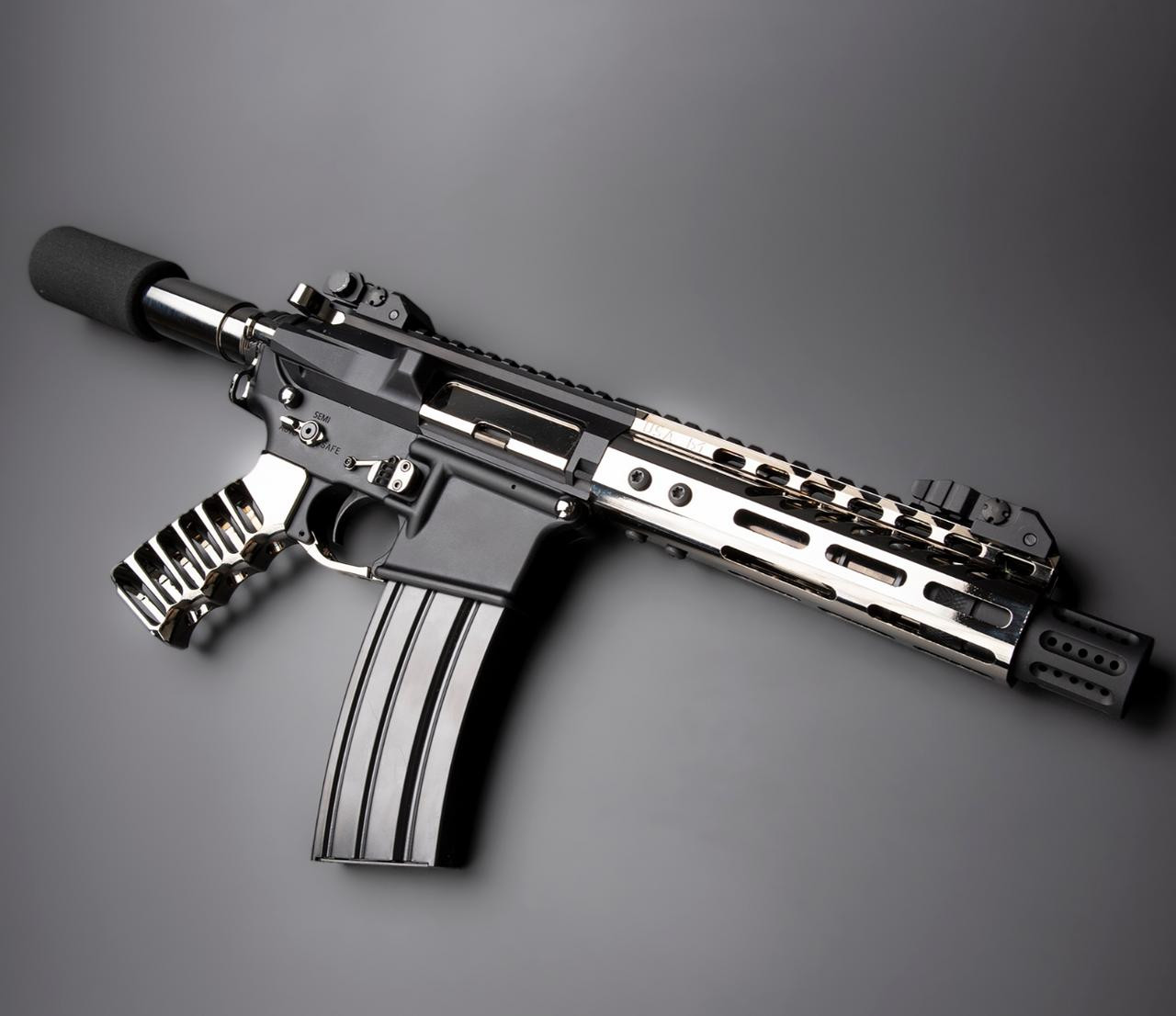 MCS AR-15 Ultimate Finishing Pistol Kit - Black Chrome 