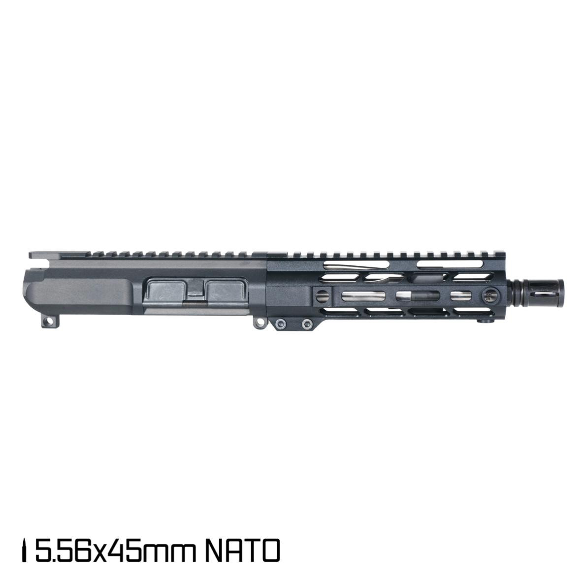 MCS AR-15 7.5" INCH PISTOL SLICK SIDE UPPER - 1:7 5.56 NATO FREEFLOAT M-LOK HANDGUARD 