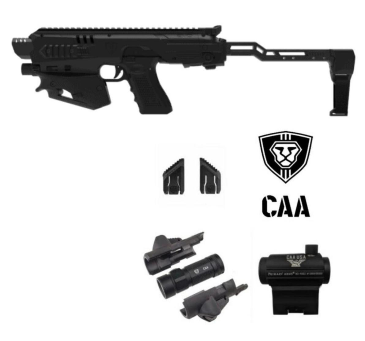 CAA MCK EVO STAGE 2 MICRO CONVERSION KIT – PISTOL TO PDW CROSS PLATFORM CHASSIS - USA MADE 