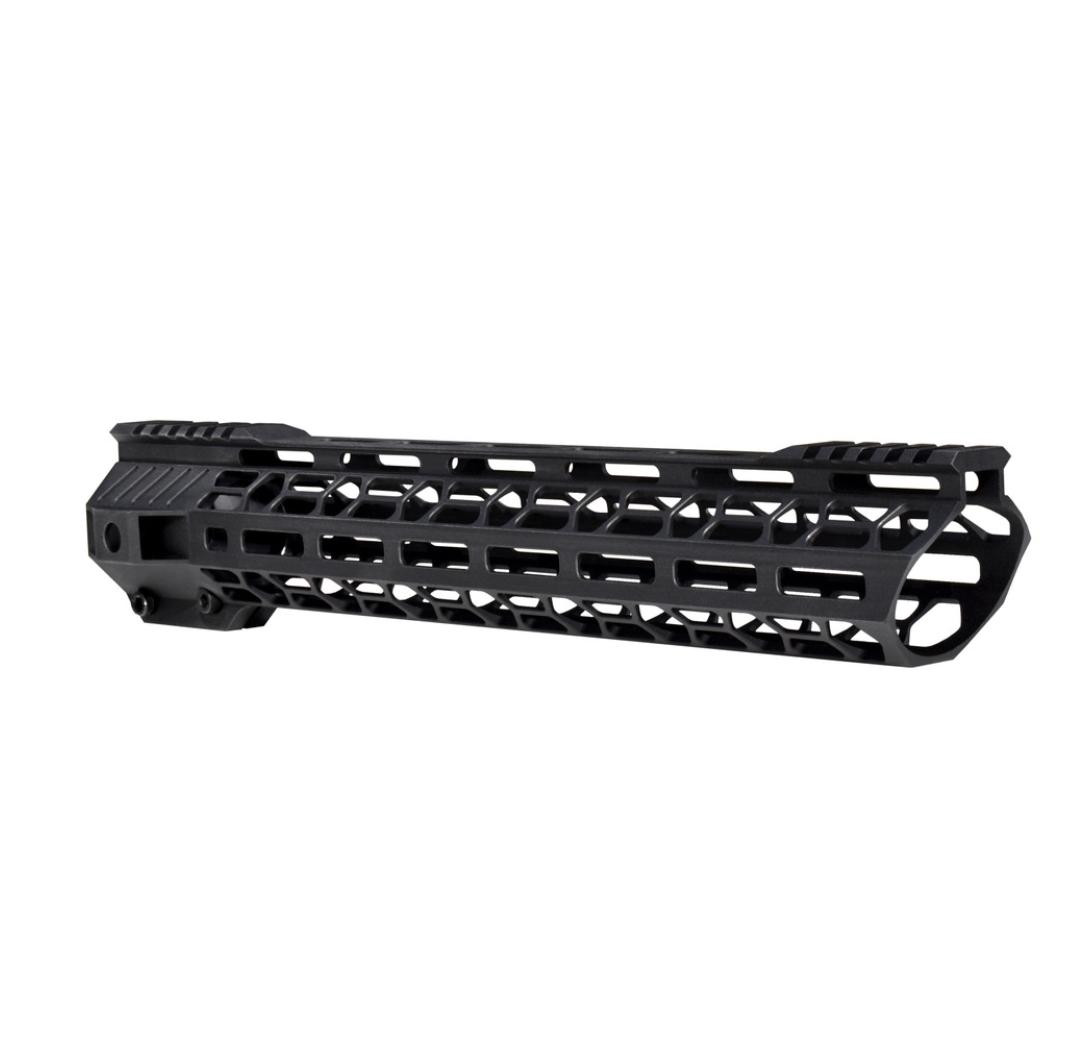MCS AR-10 15" Super Light Free Float M-LOK Handguard with Partial Top Rail, LR 308 DMPS High Profile 
