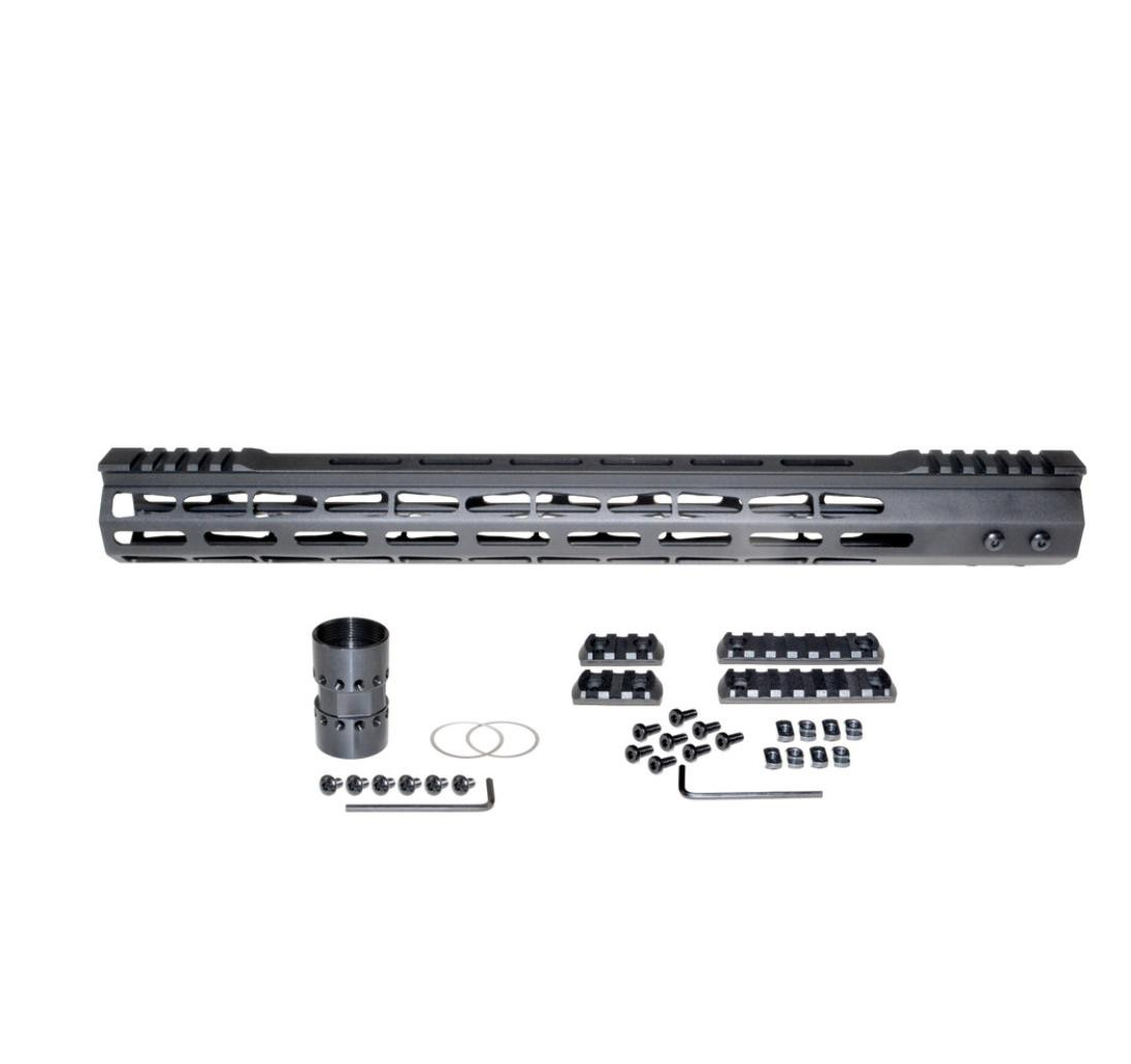 MCS AR-10 17" LR 308 DPMS LOW Super Light M-LOK Series Free Float Handguard with Partial Top Rail 