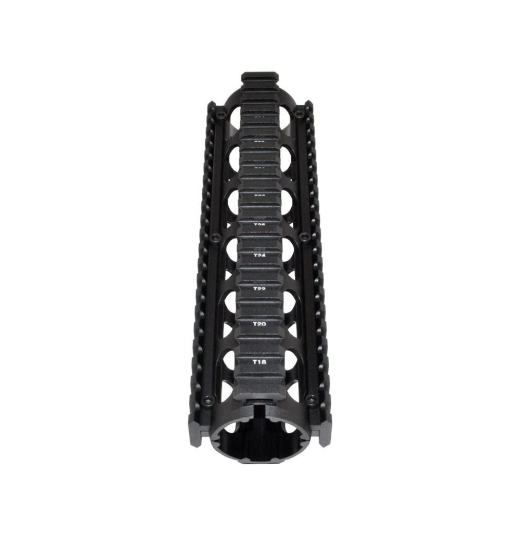 MCS AR-15 8.7" Mid-Length 2pc Drop-In Handguard for ROUND End Cap 