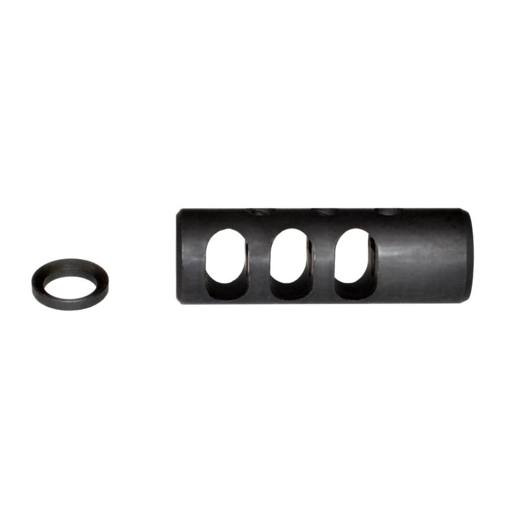 MCS AR-15 1/2x28 Muzzle Brake .223 5.56 - Black Steel 