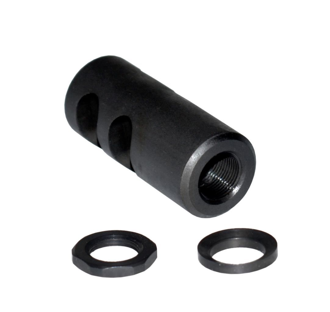 MCS AR-15 1/2x28 Muzzle Brake Short - Black Steel