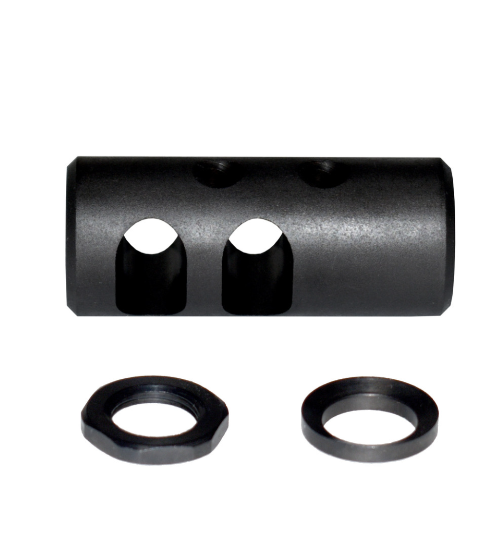 MCS AR-15 1/2x28 Muzzle Brake Short - Black Steel