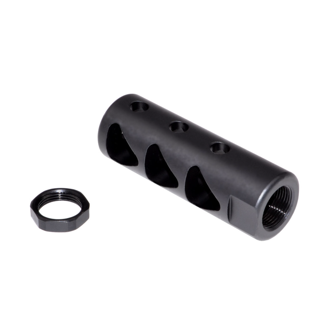 AR-15 1/2x28 Muzzle Brake Steel with Black Phosphate Finish