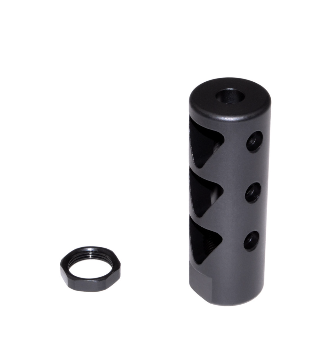 AR-15 1/2x28 Muzzle Brake Steel with Black Phosphate Finish