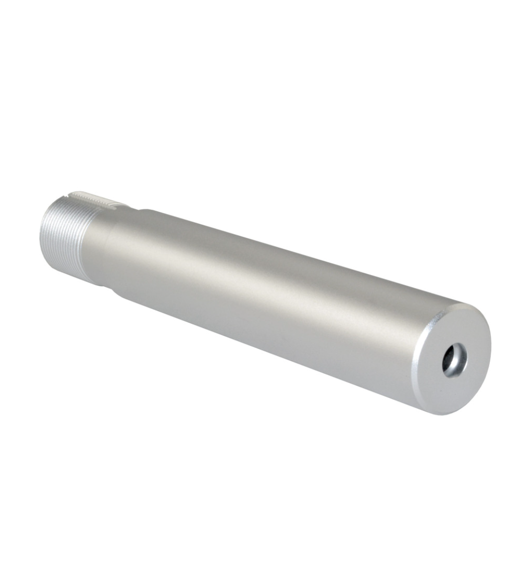 MCS AR-15 Pistol Buffer Tube 7.3" with hole for QR Sling Adapter - Silver Anodized