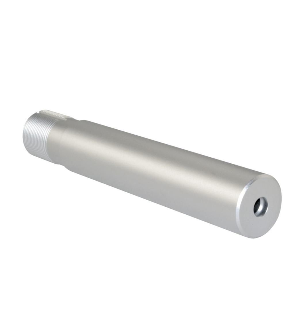 MCS AR-15 Pistol Buffer Tube 7.3" with hole for QR Sling Adapter - Silver Anodized 