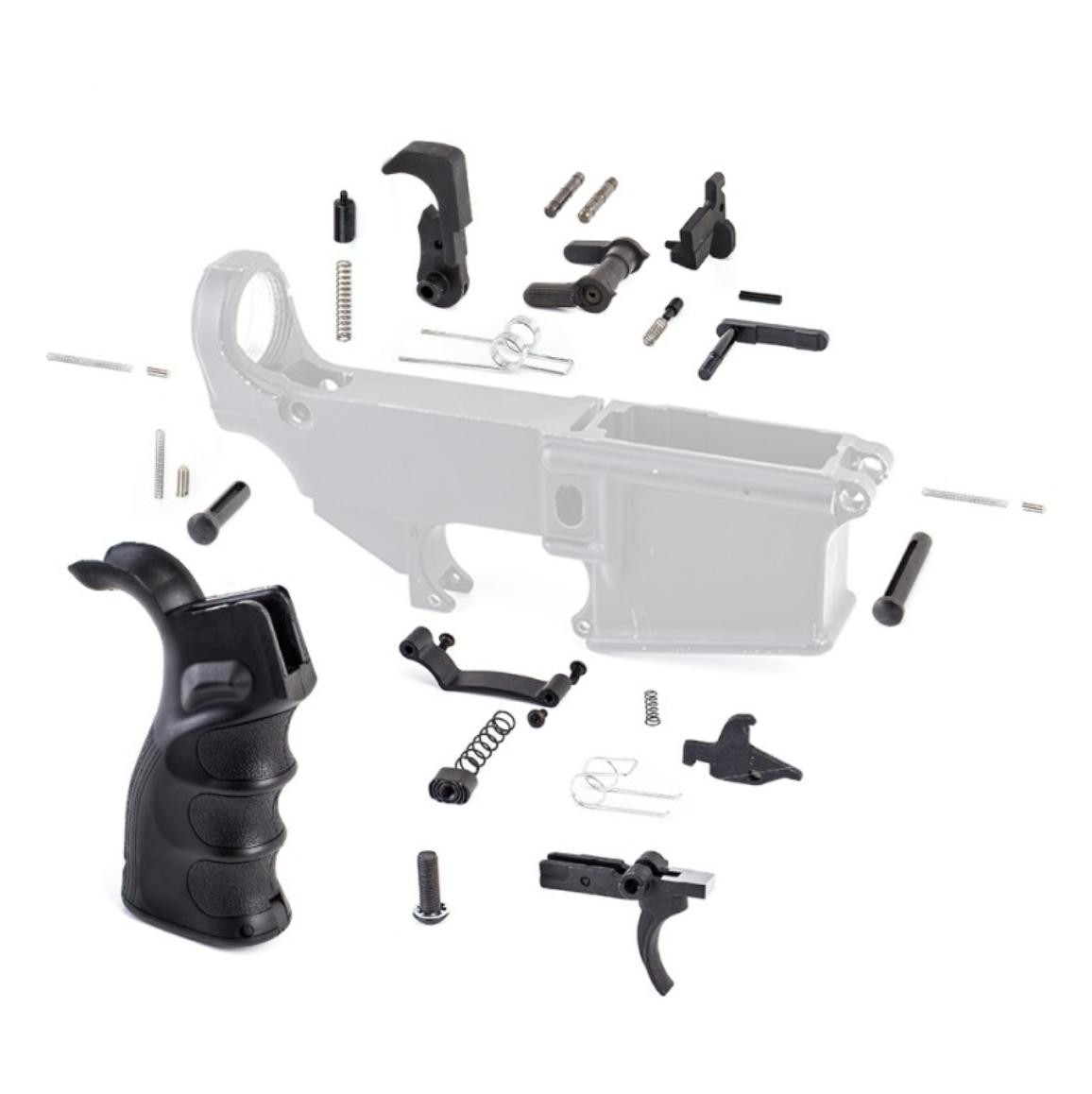 Lower Parts Kit w/ Upgraded Grip, Extended Trigger Guard, Ambi