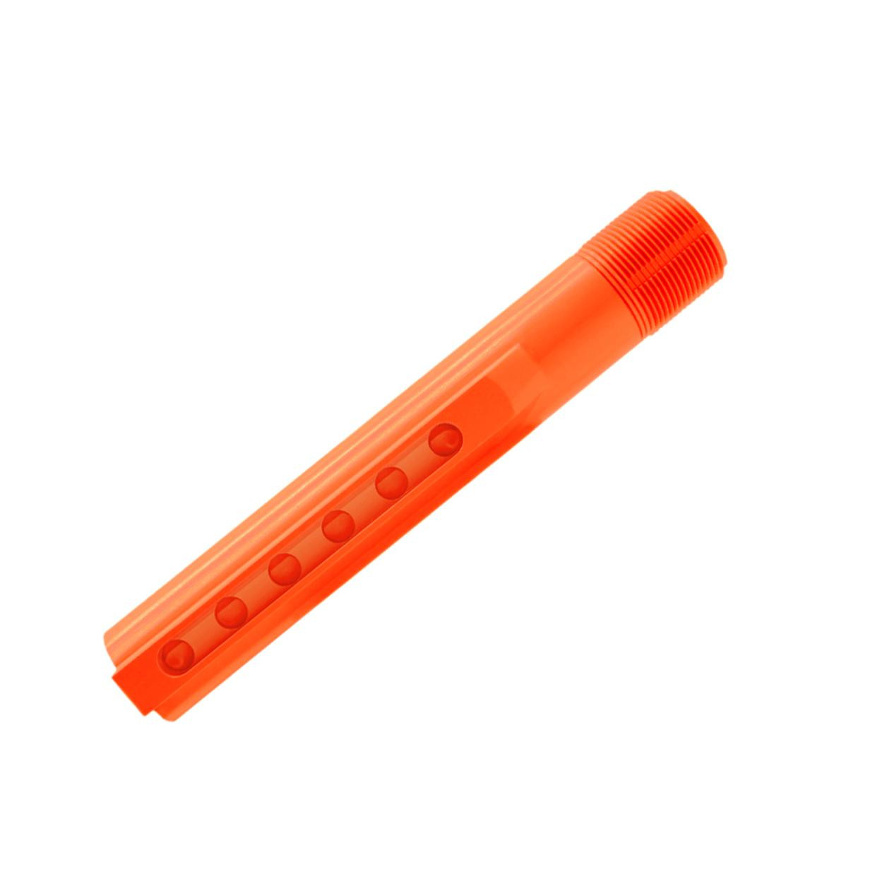 MCS AR-15 Stock Buffer Tube Mil-Spec - 6 Positions - Cerakote Hunter Orange 
