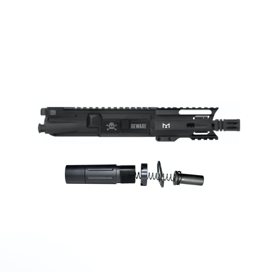 AR-15 5.56 5'' PISTOL BUILD W/ SHORT BUFFER SYSTEM, AMBI CHARGING HANDLE